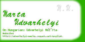 marta udvarhelyi business card